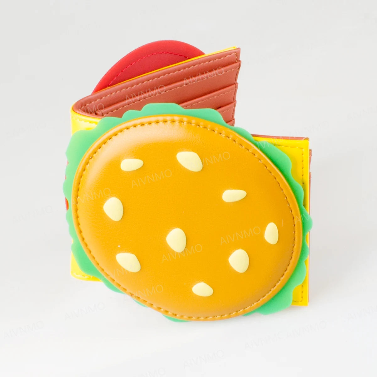 High-Quality 3D Burger Foldable Wallet Fashion Individual Card Holder ID Seat Stylish Compact Money Clip