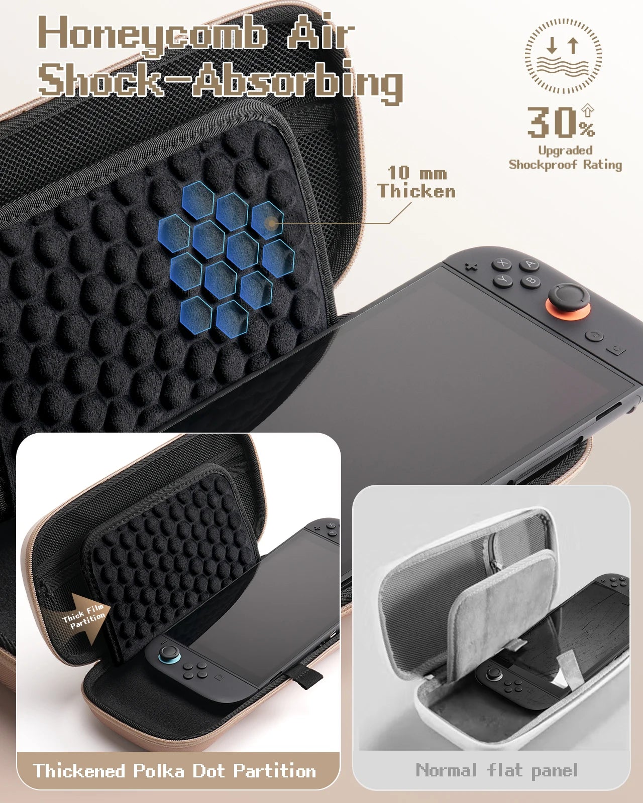 Travel Carrying Case for Nintendo Switch 2 & Switch OLED, Anti-Scratch Waterproof Protective Storage Bag with 10 Games Card Slot