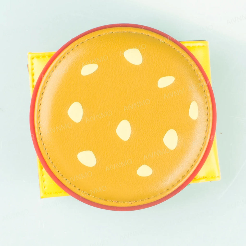 High-Quality 3D Burger Foldable Wallet Fashion Individual Card Holder ID Seat Stylish Compact Money Clip