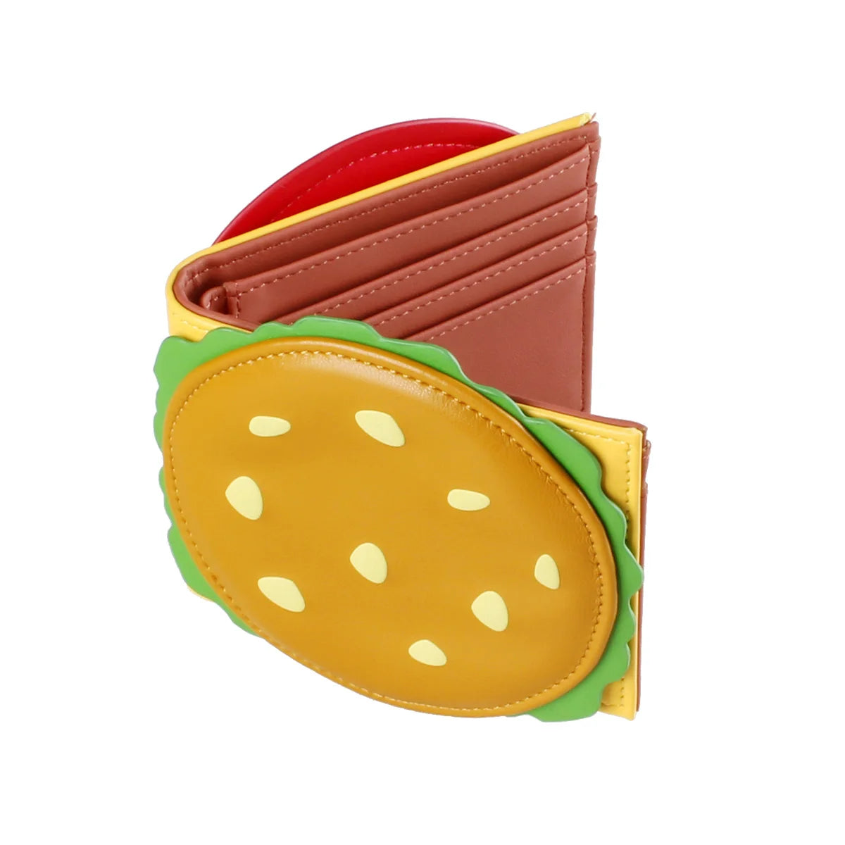 High-Quality 3D Burger Foldable Wallet Fashion Individual Card Holder ID Seat Stylish Compact Money Clip