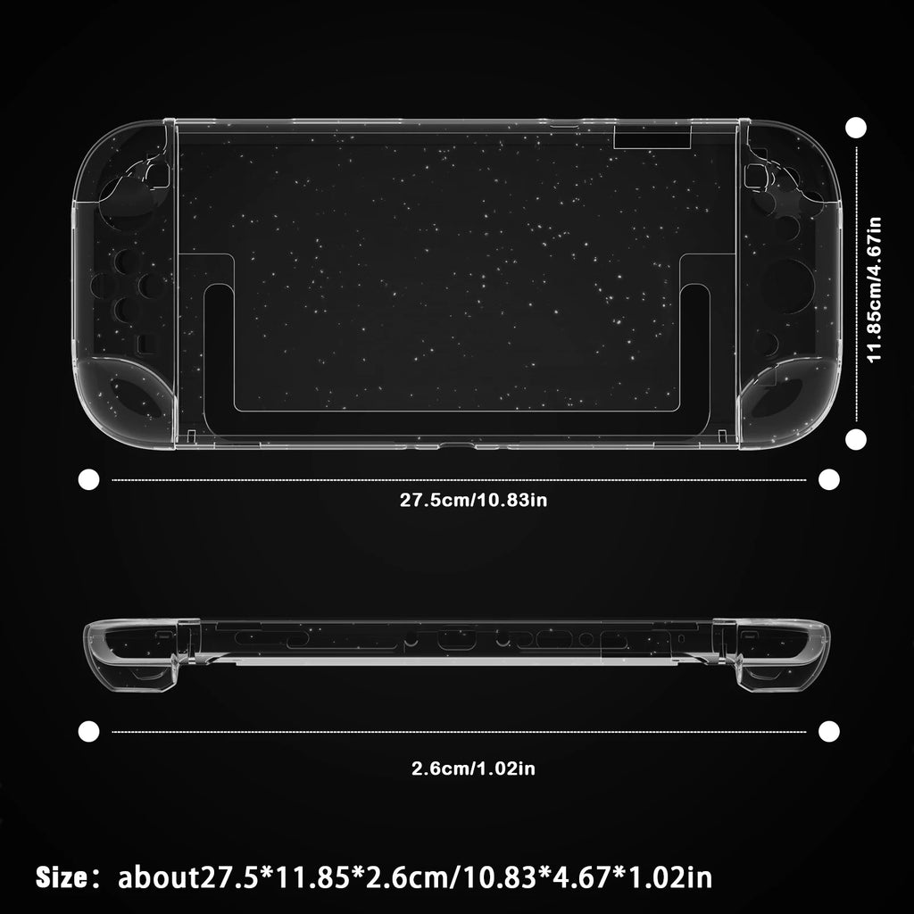 Glitter Case for Nintendo Switch 2 2025 Protective Cute Shell Dockable Case Cover for Ns Switch 2 Hard Joycon Case